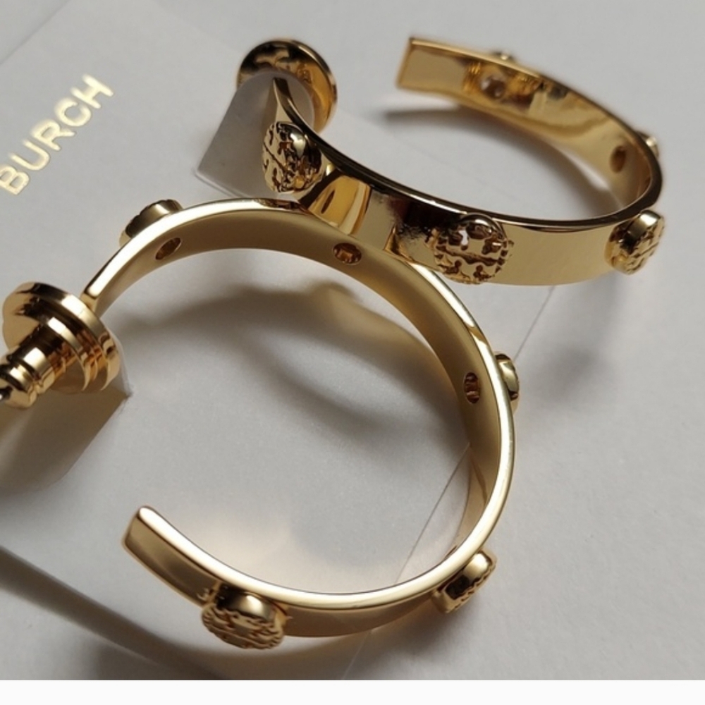 Tory Bruch ICON HOOP EARRINGS - Picture 4 of 6